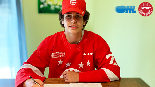 After a Successful 2021 Training Camp, Ethan Montroy Signs with Soo Greyhounds