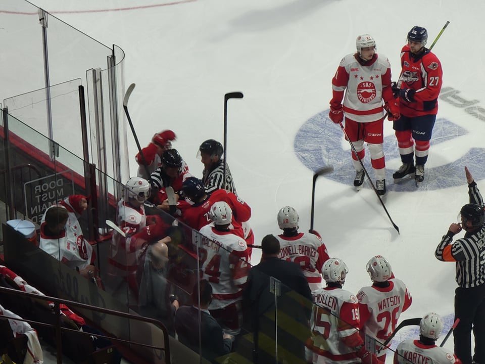 Greyhound Lose a Tough One in Windsor to Spitfires