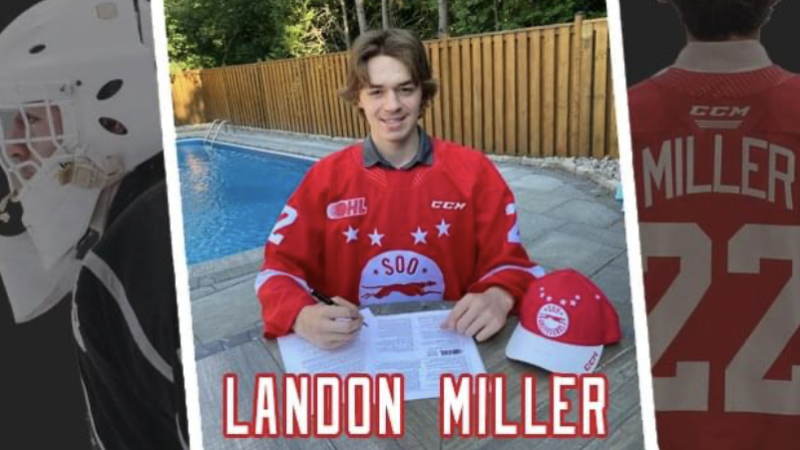 Greyhound Second Round Selection Landon Miller Signs for the Soo’s 2022 Program