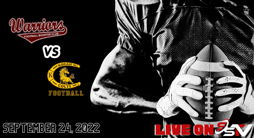 Live on Saultsports TV on September 24th, Warriors vs Colts in Exhibition Action