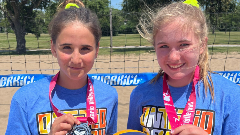 Wilding and Holzwarth Earn 13U Premier Division Silver at OVA Beach Tour in Pickering