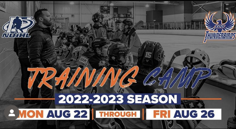 Soo Thunderbirds to Host 2022 – 2023 Training Camp, August 22-26