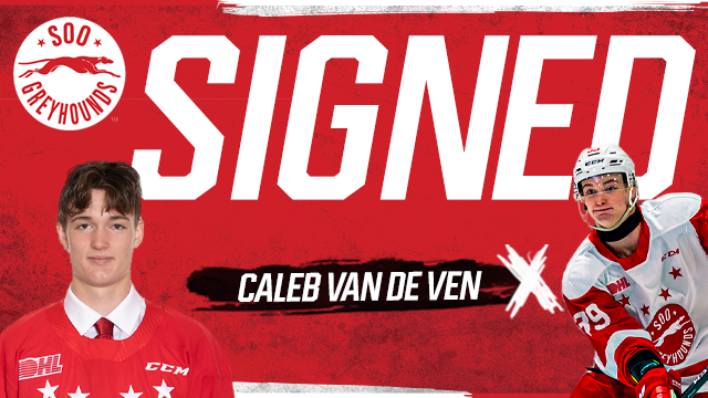 Caleb Van De Ven Commits to Soo Greyhounds Hockey Program