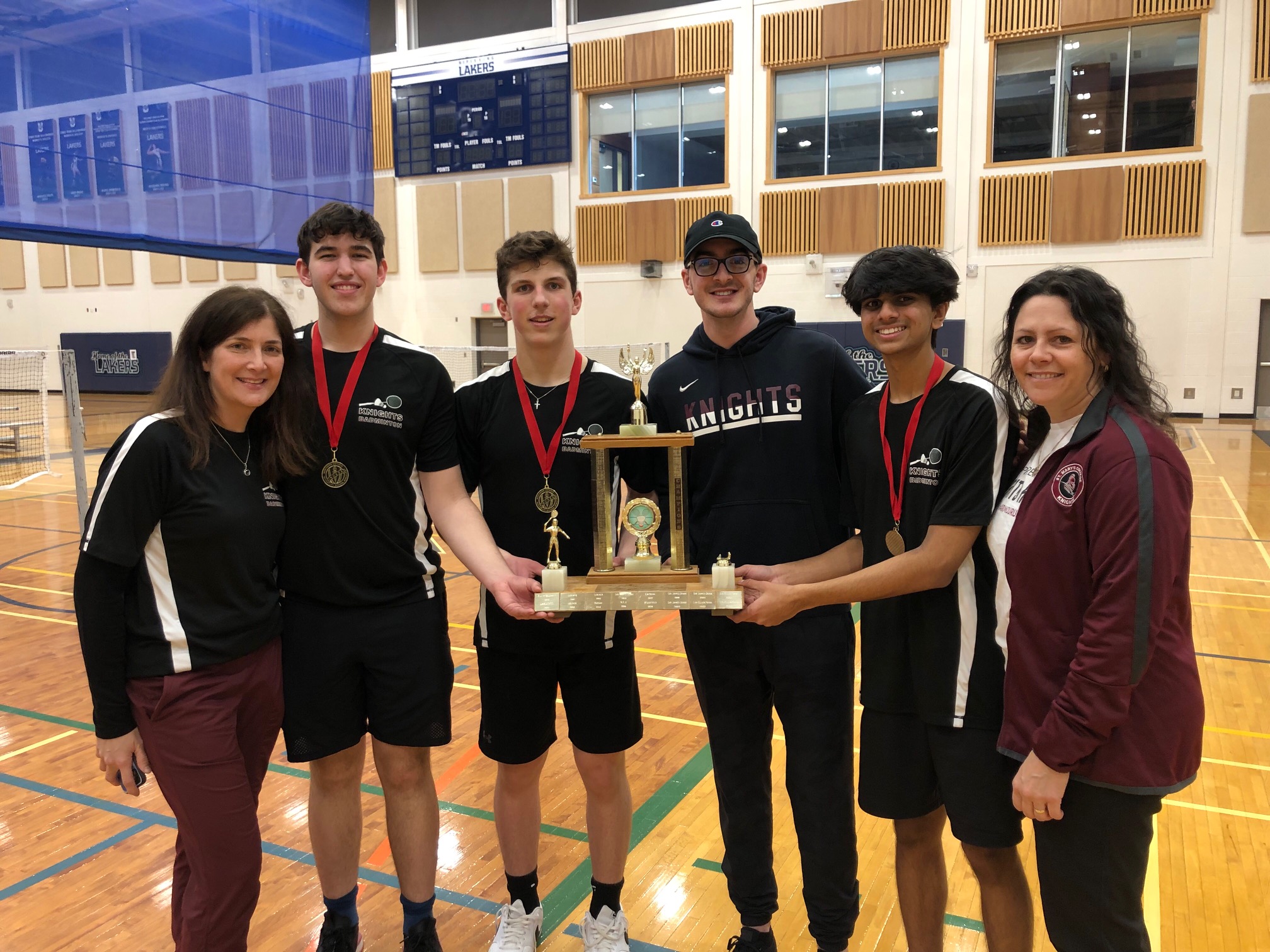 Knights O’Neill, Niro, Ughadgapa Bring Home Gold from 2023 NOSSA Badminton in North Bay