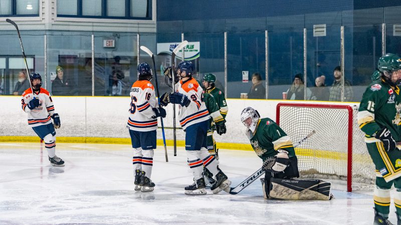 Thunderbirds Swamp the Vikings in West Division NOJHL Action in Massey