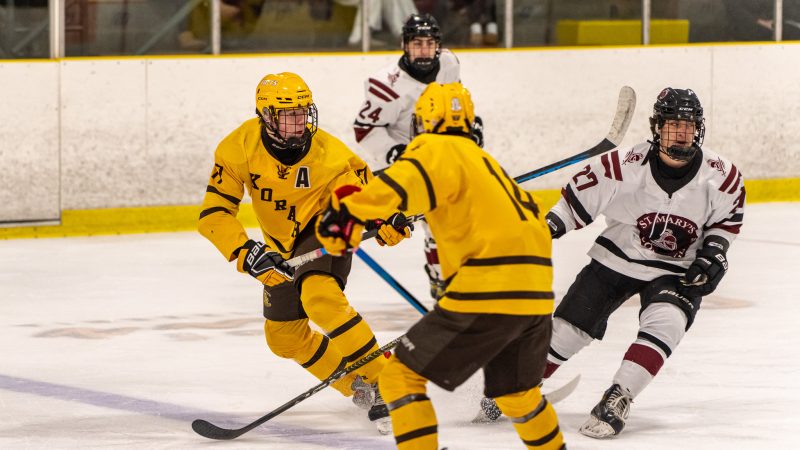 Knights Kelly and Vecchio Combine for Six Points in Game One of City Championships with Win Over Colts