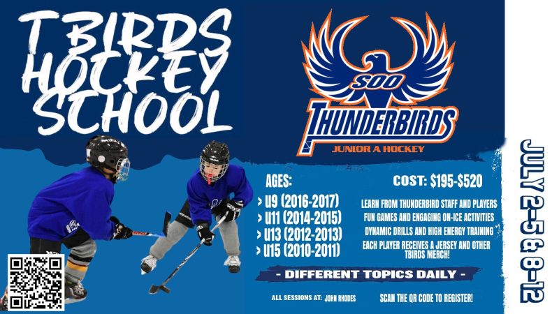 Register Today for the 2024 Soo Thunderbird Hockey School