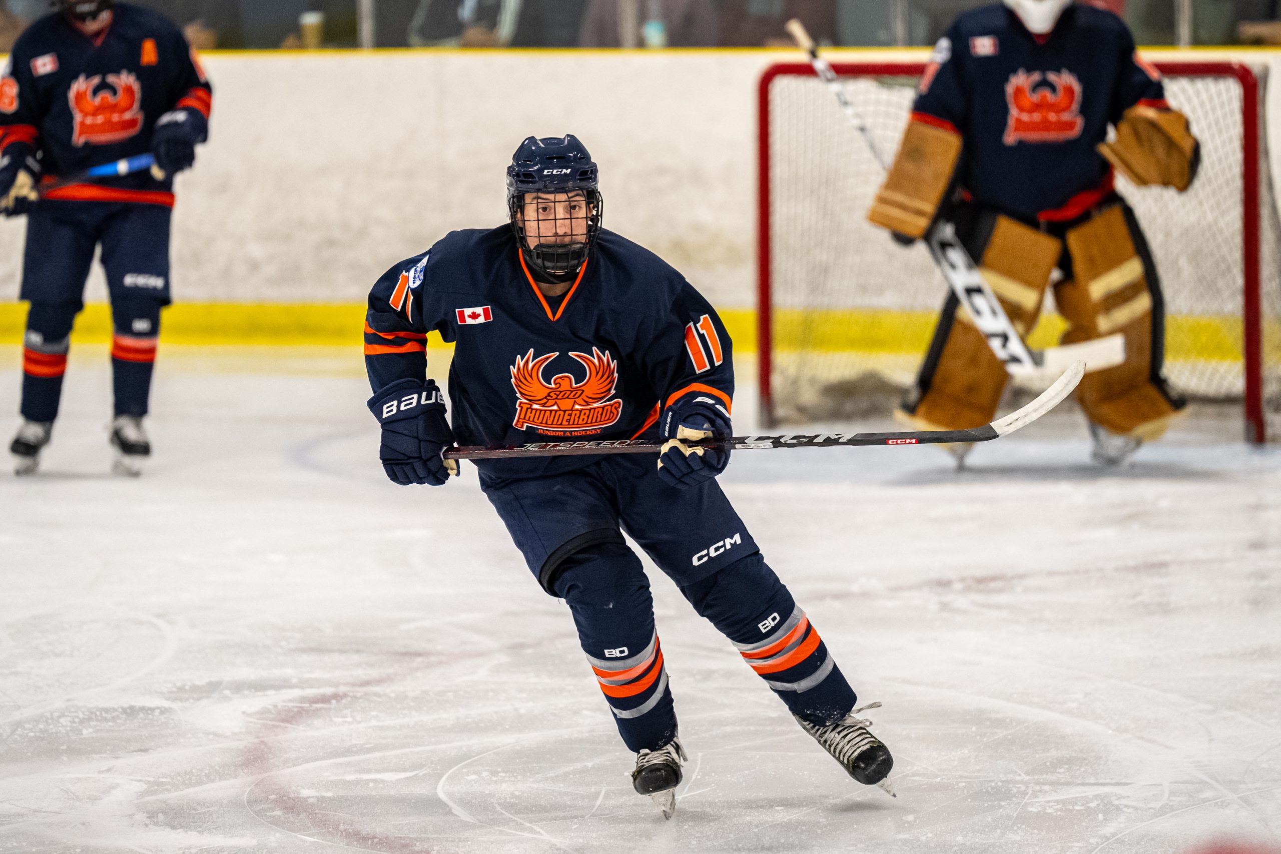 DiBeradino Calms the Storm with Two Points in Thunderbird Win in Iroquois Falls