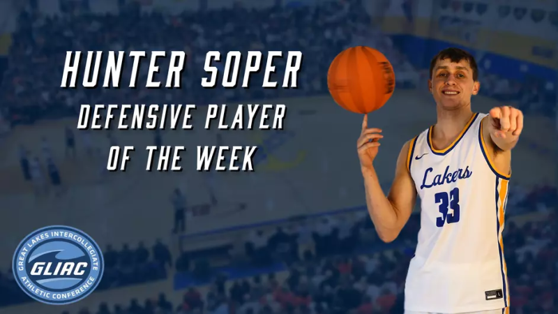 Lexington, Michigan’s Hunter Soper Named GLIAC Defensive Player of the Week (November 25)