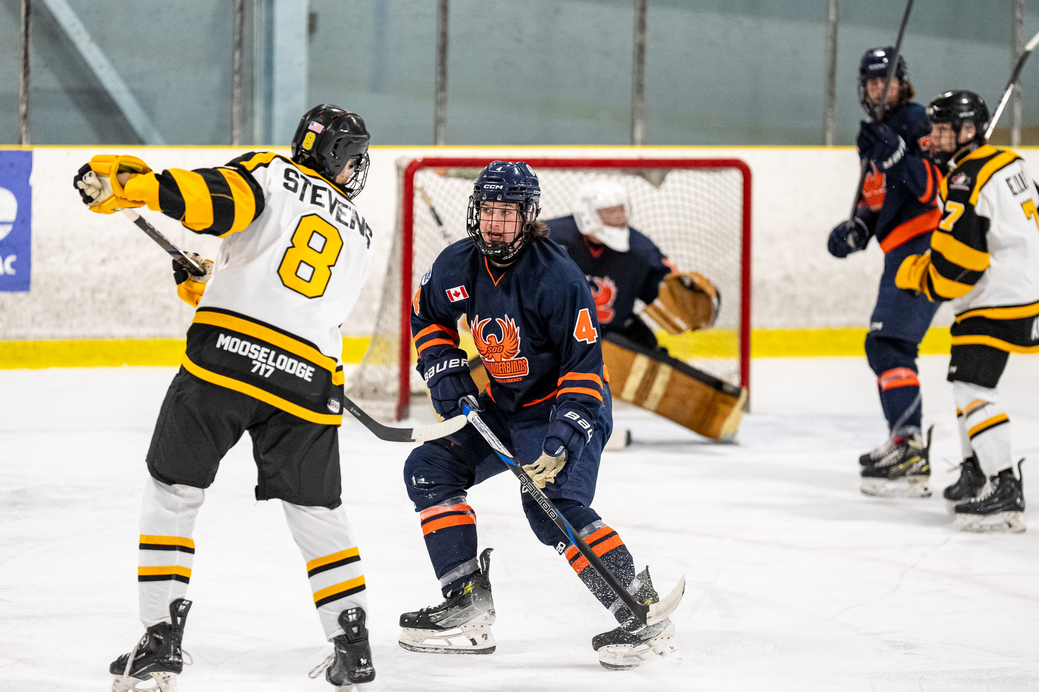 Eagles Fly By the Thunderbirds in NOJHL Action