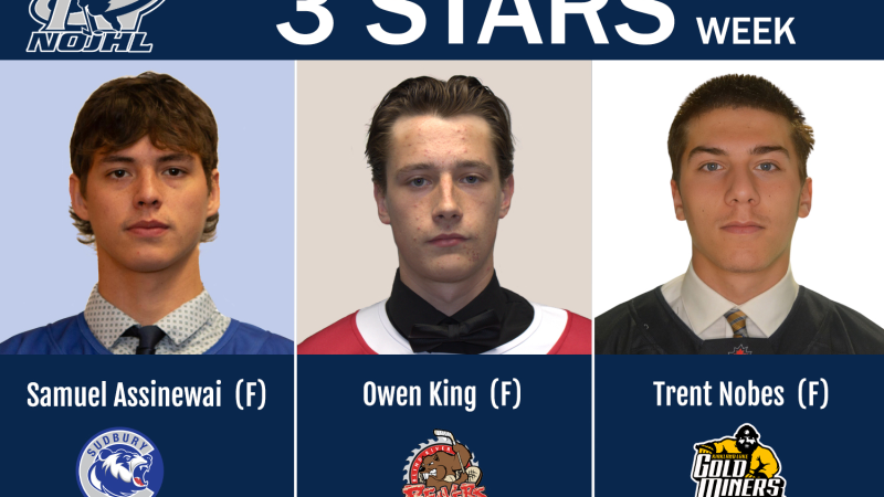 Assinewai, King, Nobes Named NOJHL Three Stars of the Week for Week 18