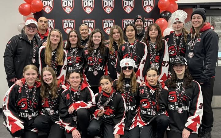 Sault U14A Ice Hawks Earn Silver at 2025 Provincials in Front of Hometown Crowd