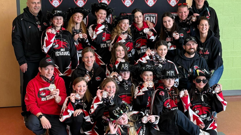 Sault Ice Hawks U12A Bring Home Bronze from the 2025 U12A Ringette Ontario Provincials