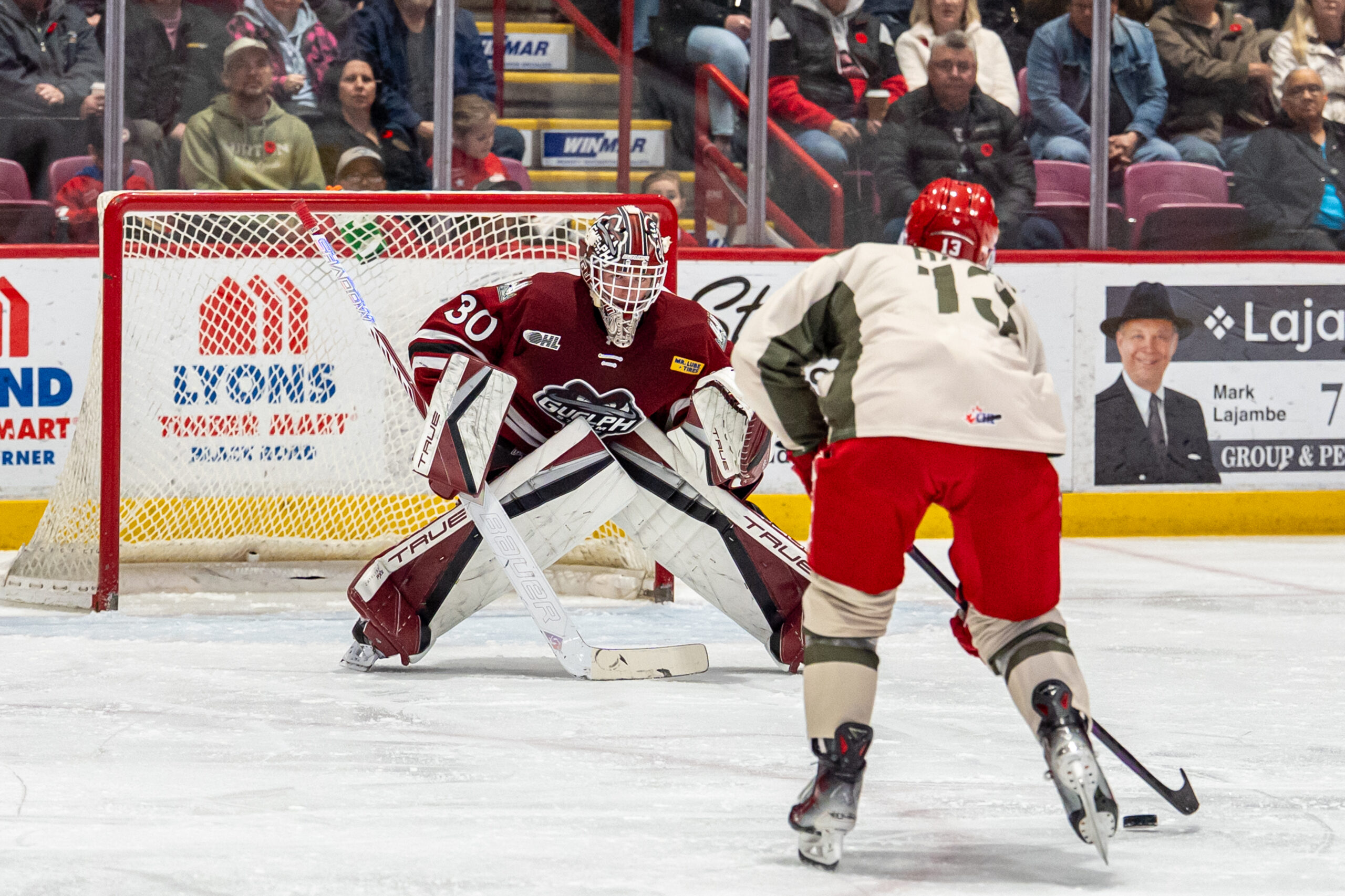 Greyhounds Grind Out Road Win in Guelph, Take Down Storm 