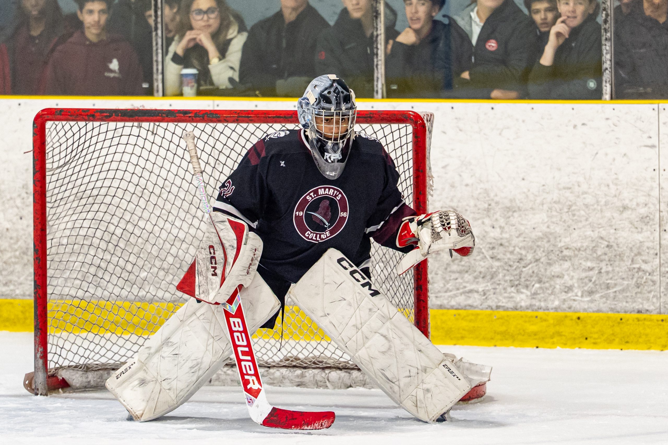 St Mary’s Knights Roll Past CASS Huskies in High School Hockey Action