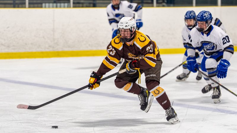 Manchulenko’s Five Goals Power Colts Past Steelhawks in High School Hockey Clash