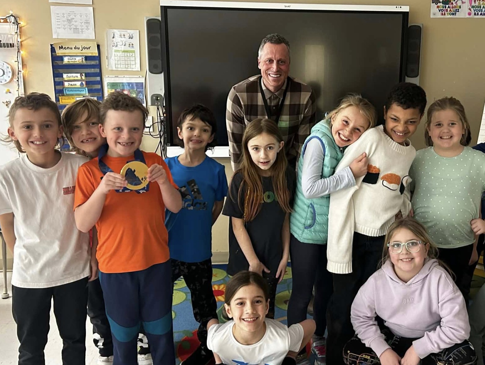 An Olympic Visit Inspires Students at École Notre-Dame-du-Sault