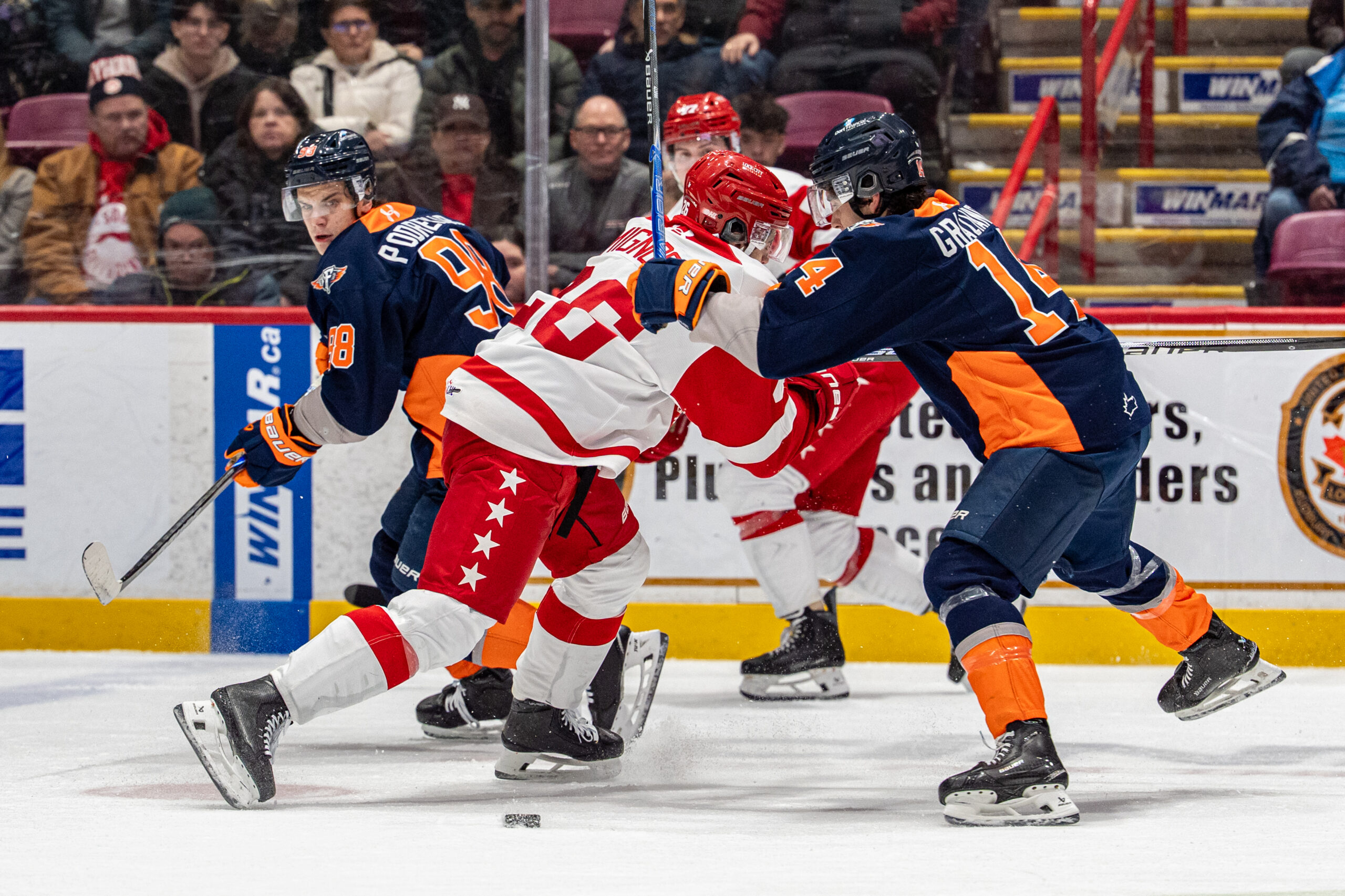 Firebirds Defeat Greyhounds in Flint as Aspinall Scores Twice