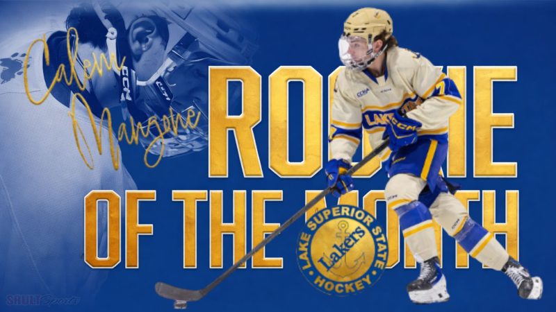 Sault Ste Marie’s Calem Mangone Named CCHA February Rookie of the Month