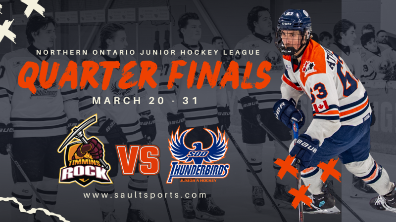 Quarter Final Series Set for Timmins Rock versus Soo Thunderbirds