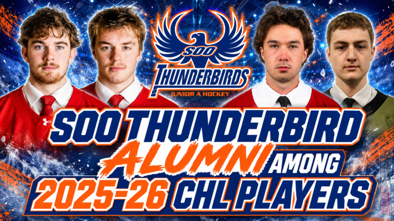 FORMER SOO THUNDERBIRD ALUMNI TOOK TO THE ICE IN 2025-2026 CHL SEASON