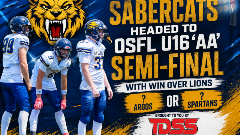 Sabercats Upset Top-Seeded York to Advance to OSFL U16 ‘AA’ Sandy Rucksthul Semi-Final