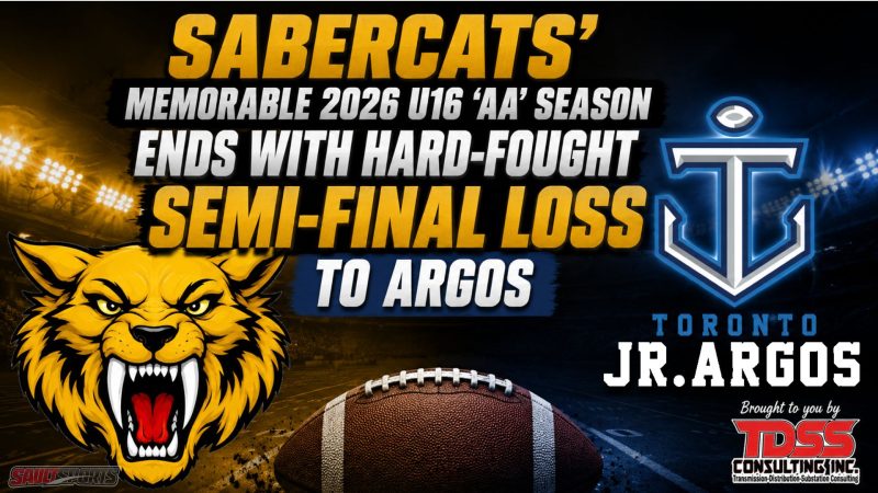 Sabercats’ Memorable 2026 U16 ‘AA’ Season Ends with Hard-Fought Semi-Final Loss to Argos