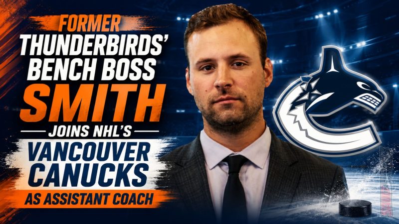 Former Soo Thunderbird Bench Boss Jordan Smith to Join the NHL Vancouver Canucks Coaching Staff