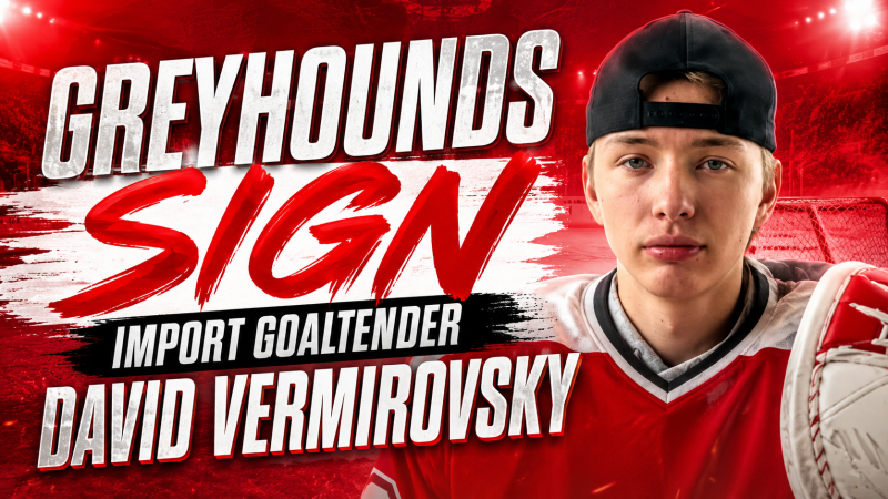 Greyhounds Sign 2026 CHL Import Draft, Netminder David Vermirovsky