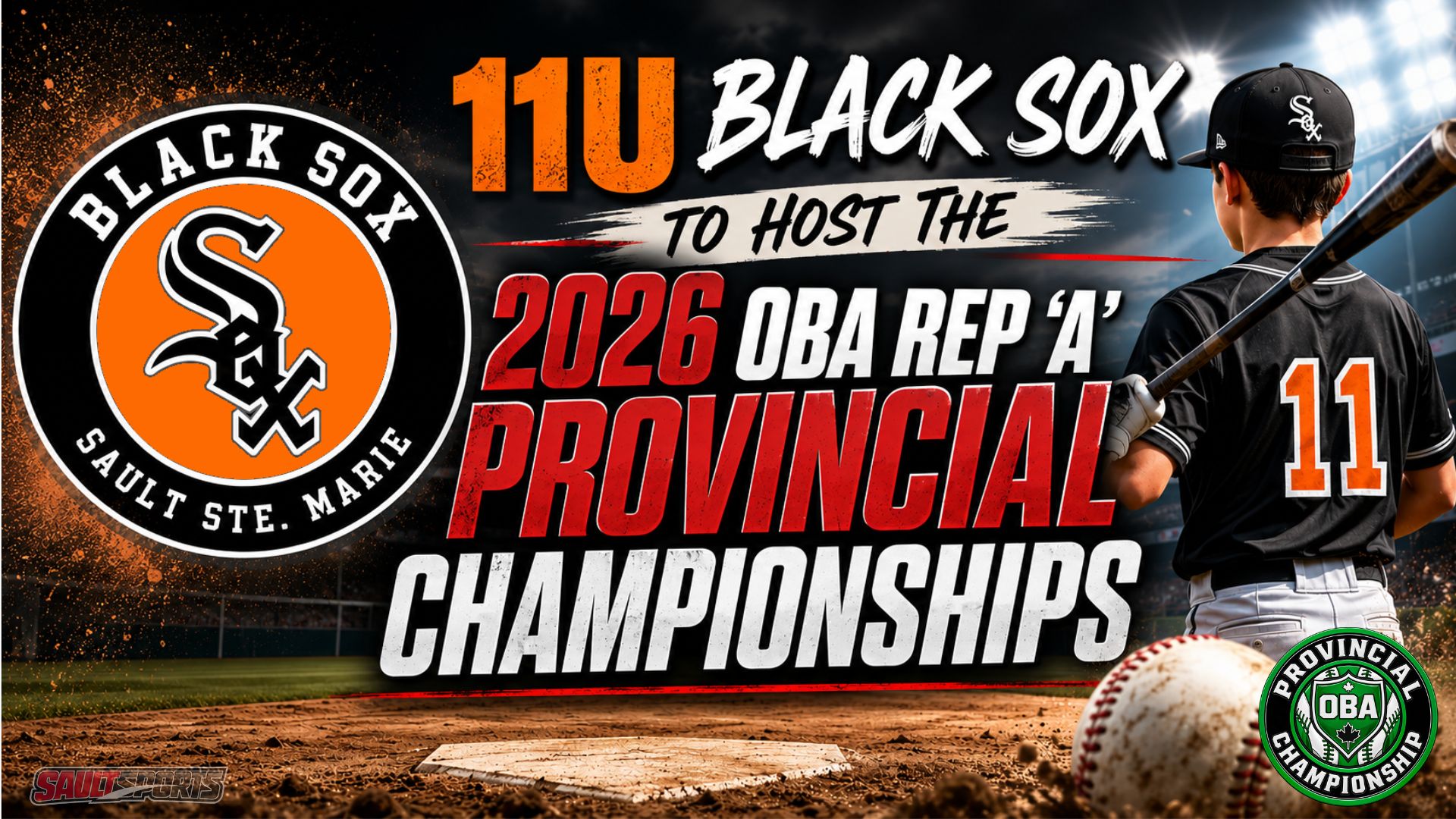 11U Black Sox to Host the 2026 OBA Rep ‘A’ Provincial Championships on September 4-6