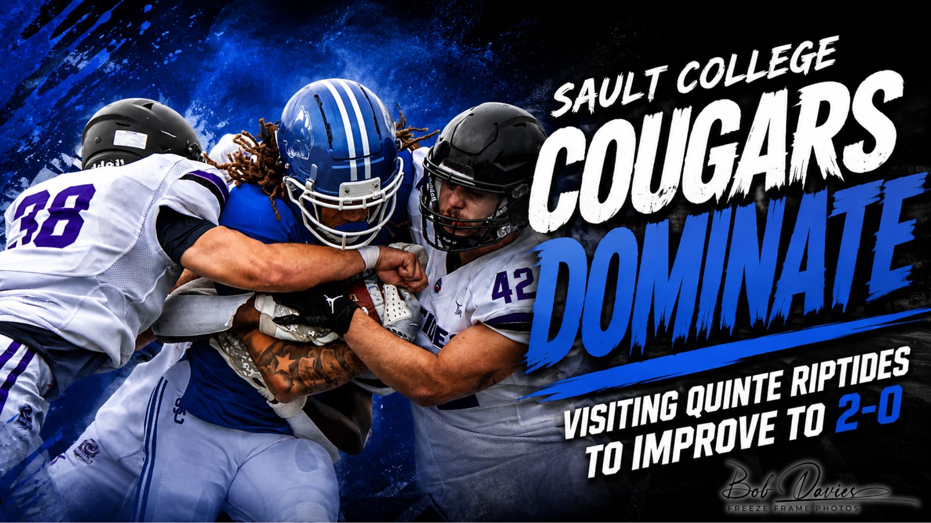 Sault College Cougars Dominate Visiting Quinte Riptides to Improve to 2-0