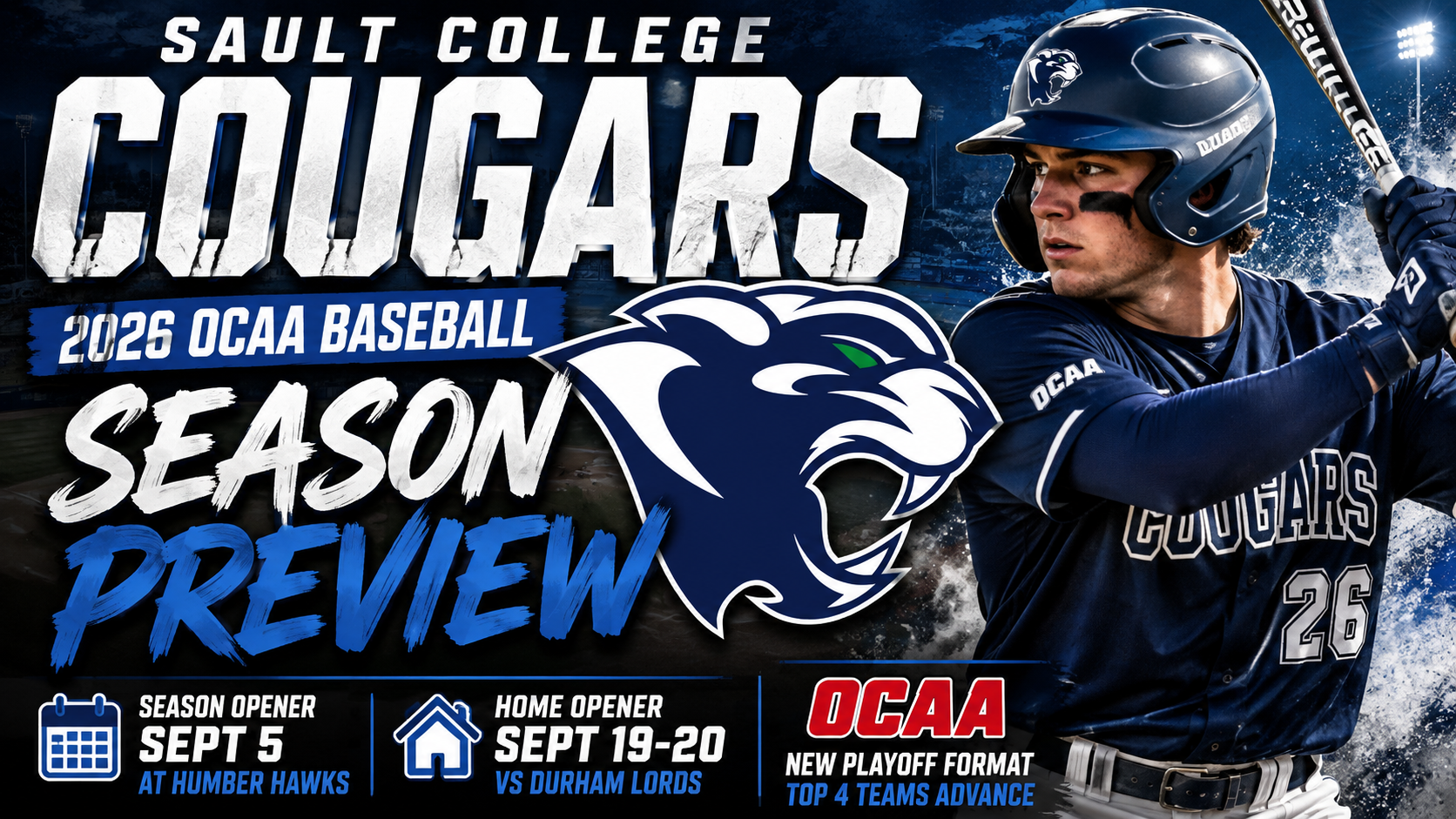 Sault College Cougars Enter 2026 OCAA Baseball Season Focused on Growth, Consistency and Championship Contention