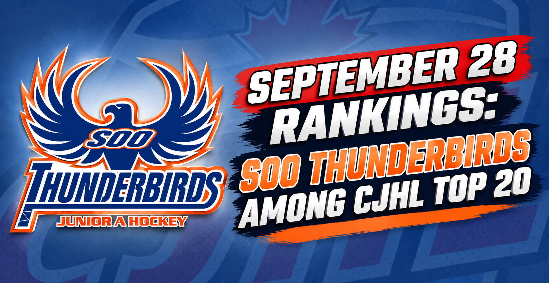 September 28 Rankings: Soo Thunderbirds Among CJHL Top 20