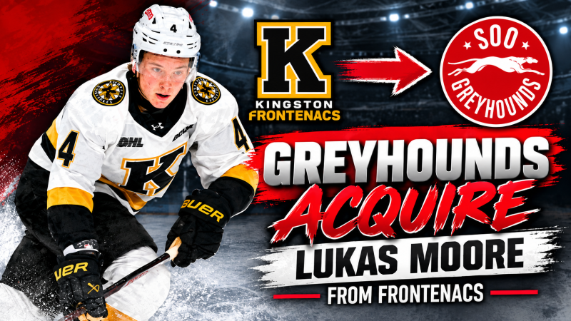 Greyhounds Acquire Blueliner Lukas Moore from Frontenacs for a Pair of Draft Picks