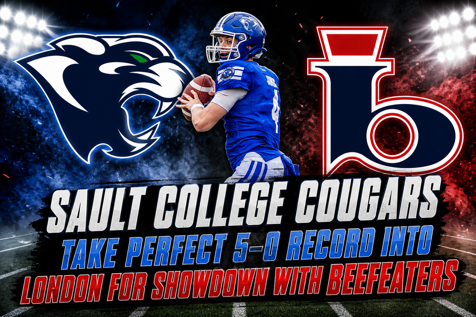 Sault College Cougars Take Perfect 5–0 Record Into London for Showdown With Beefeaters
