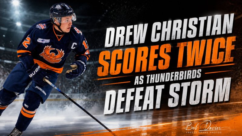Drew Christian Scores Twice as Thunderbirds Defeat Storm