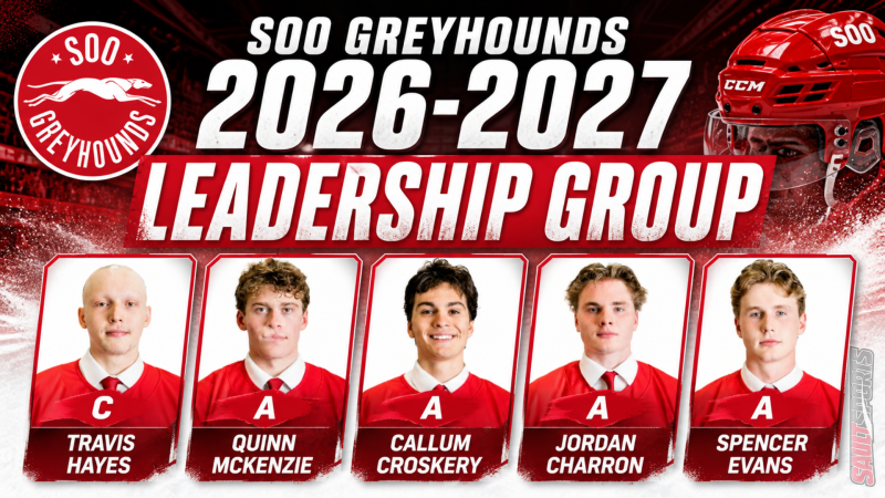 Soo Greyhounds Announce Their 2026-2027 Leadership Group