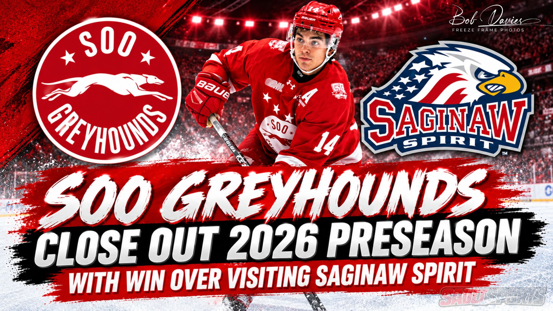 Soo Greyhounds Close Out 2026 Preseason with a Win Over Visiting Saginaw Spirit