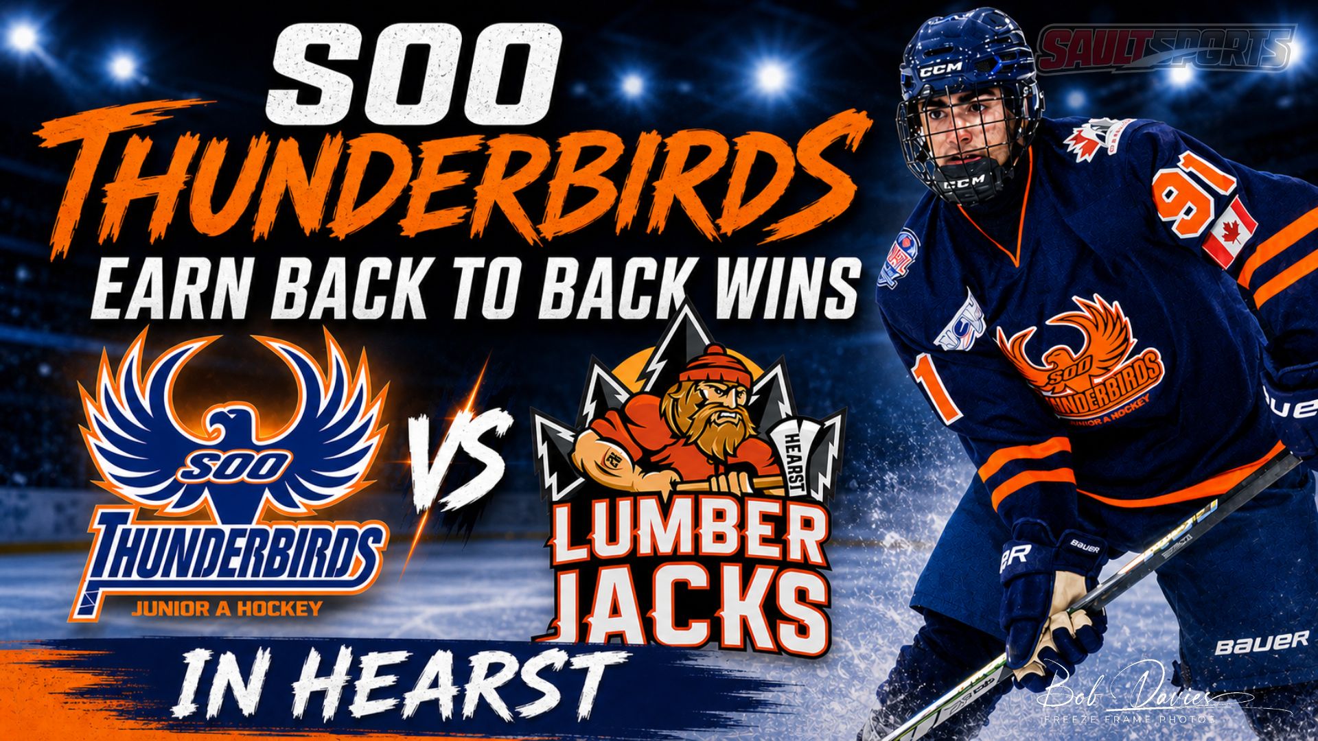 Soo Thunderbirds Sweep Weekend in Hearst with Victory Over Lumberjacks