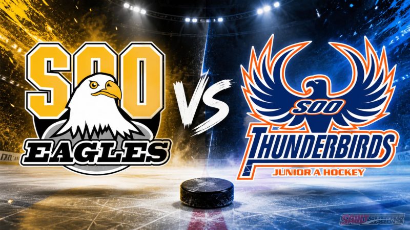 Soo Thunderbirds Roll to Victory Over Rival Soo Eagles in 2026 – 2027 Home Opener