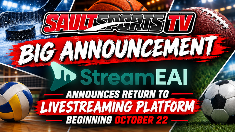 SaultSports TV Announces Returns to StreamEAI Livestreaming Platform Beginning October 22