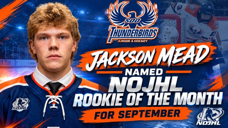 Soo Thunderbird Jackson Mead Named NOJHL Rookie of the Month for September