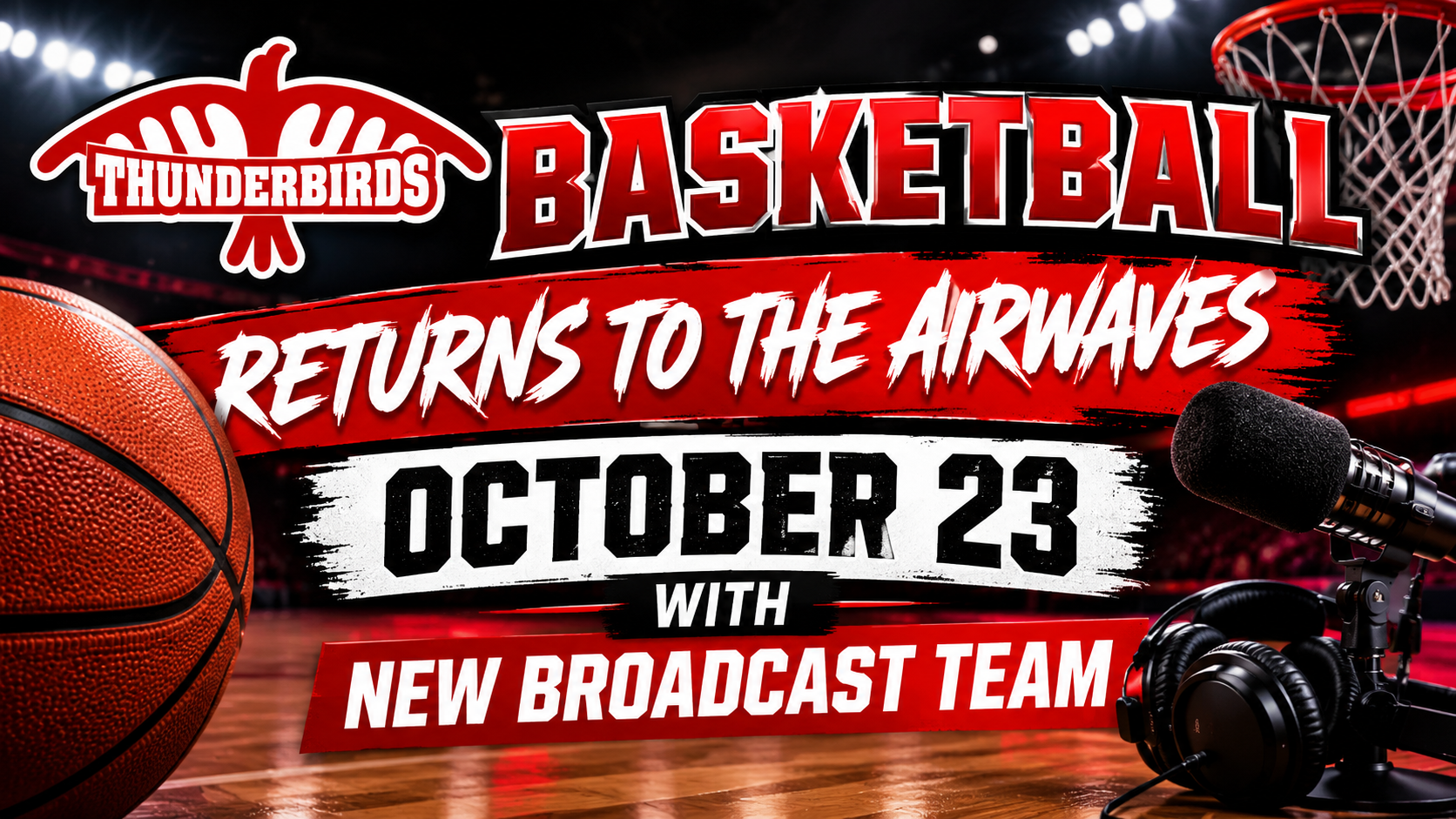 Algoma Thunderbirds Basketball Returns to the Airwaves October 23 with New Broadcast Team