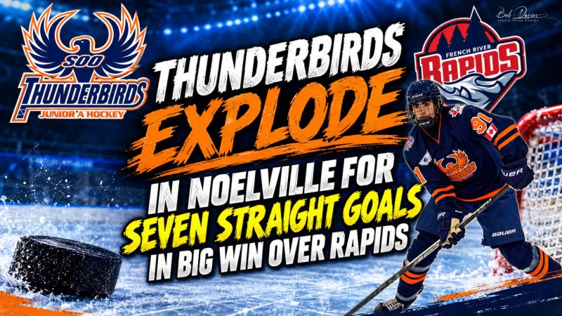 Thunderbirds Explode in Noelville for Seven Straight Goals in Big Win Over Rapids