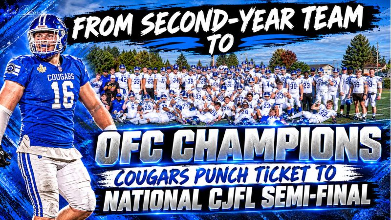 From Second-Year Team to OFC Champions: Cougars Punch Ticket to National CJFL Semi-Final