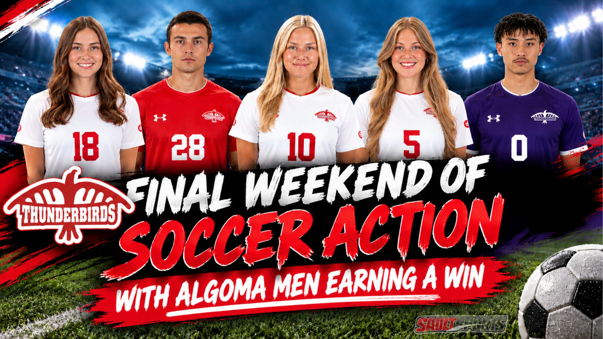 Thunderbirds Battle Western Mustangs in Final Weekend of 2026 OUA Soccer Action with Algoma Men Earning a Win