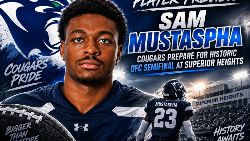 Player Preview: Sam Mustaspha, Cougars Prepare for Historic 2026 OFC Semifinal in Sault Ste Marie