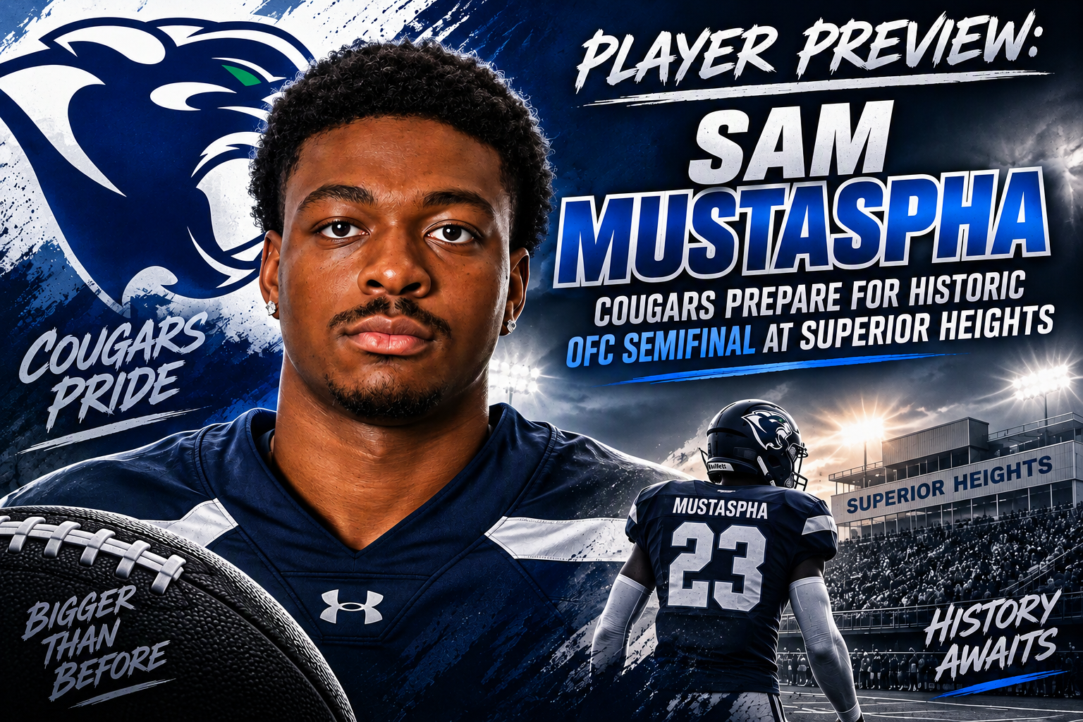 Player Preview: Sam Mustaspha, Cougars Prepare for Historic 2026 OFC Semifinal in Sault Ste Marie