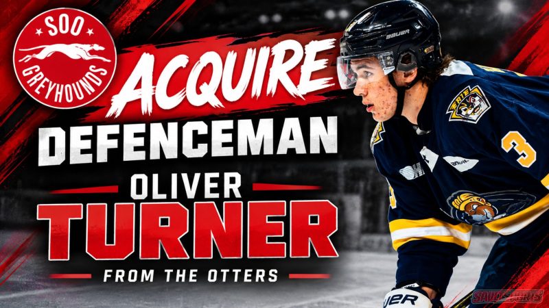 Greyhounds Acquired 19-year old Blueliner Oliver Turner via Waiver from the Erie Otters
