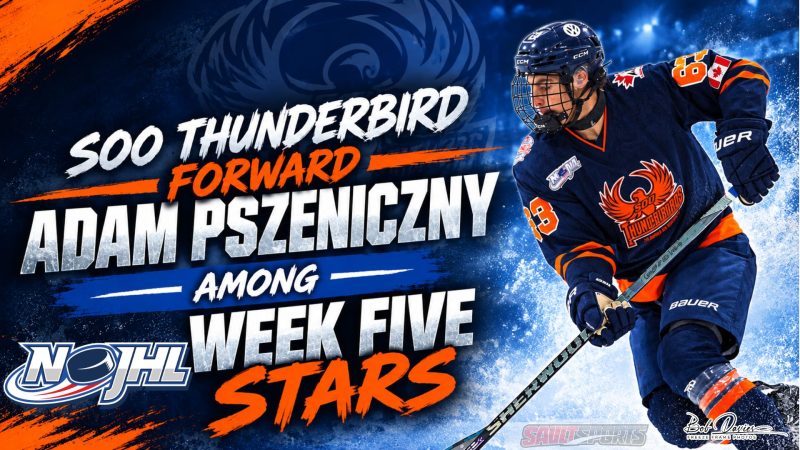 Soo Thunderbird Forward Adam Pszeniczny Among NOJHL Week Five Stars